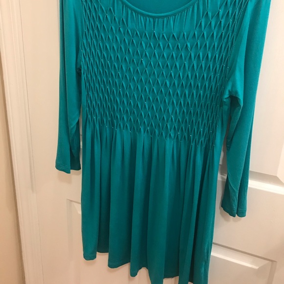 6/$20 Mountain Mamas Teal Dress in Excellent preloved condition, Soft & Cool - Picture 5 of 13